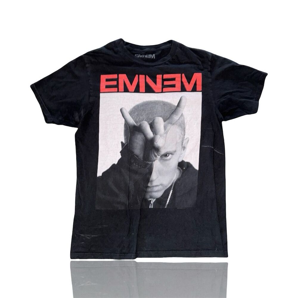 Eminem Monster Tour Devil Horns Black Graphic T-Shirt Men's Size M